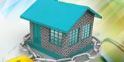 Huis met slot erom